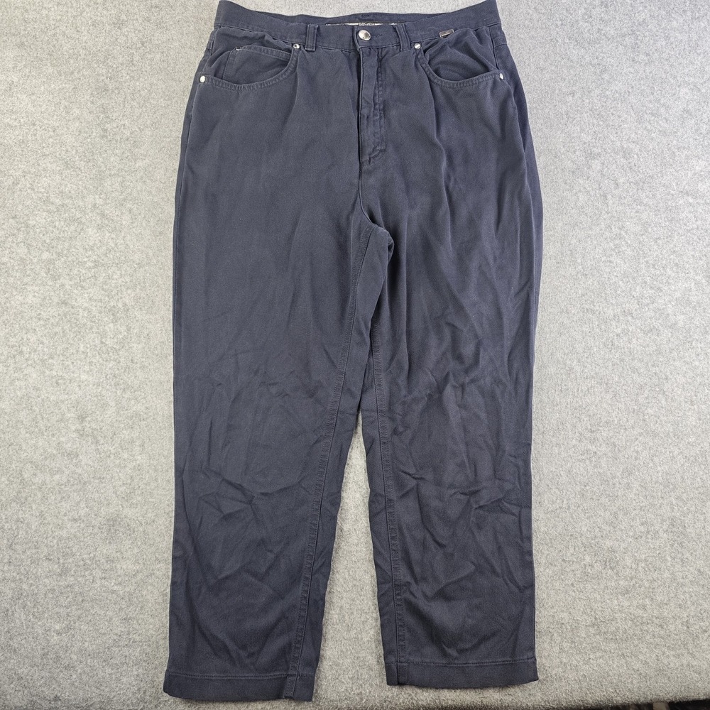 Escada Sport Pants Women's 31x25 Navy Blue Cropped Tapered Made In Italy